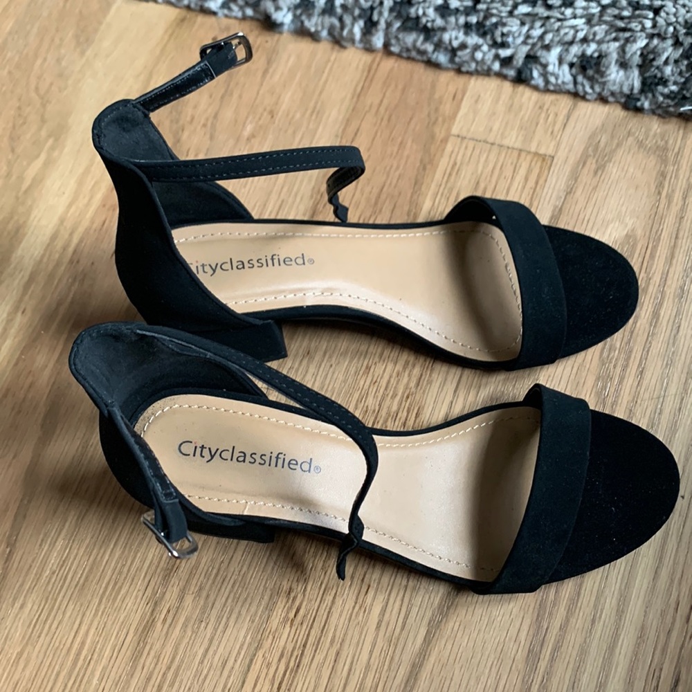 Black Strap Heels